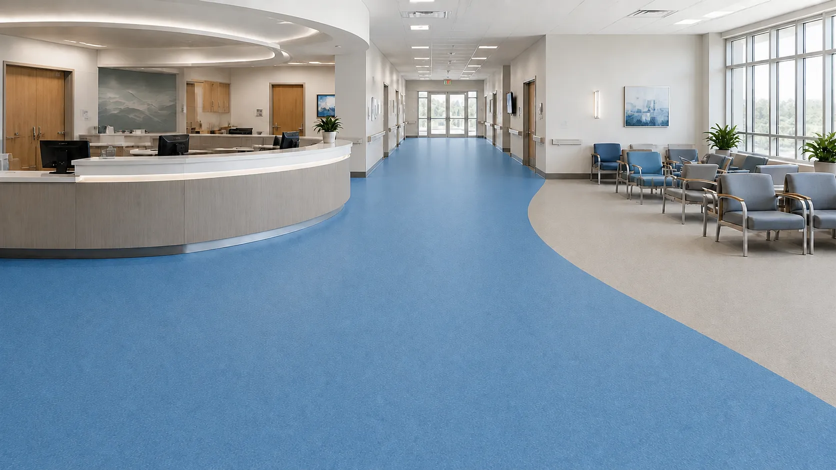 Architectural commercial interior for SANFU flooring solutions