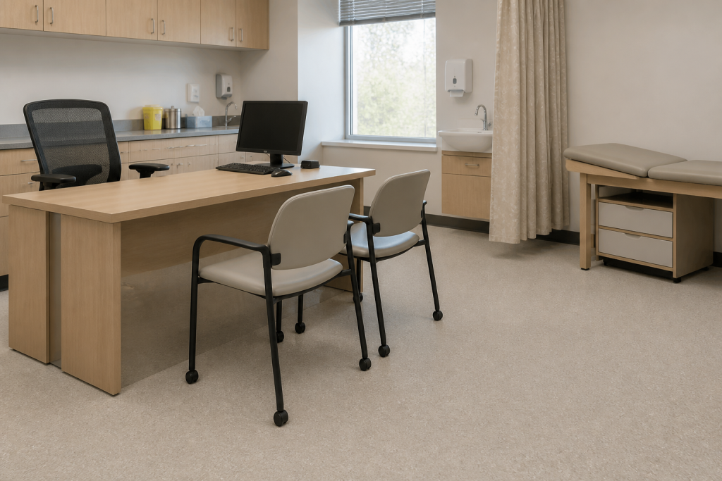 TEWOLAM Blend 149 flooring in a doctor consultation office